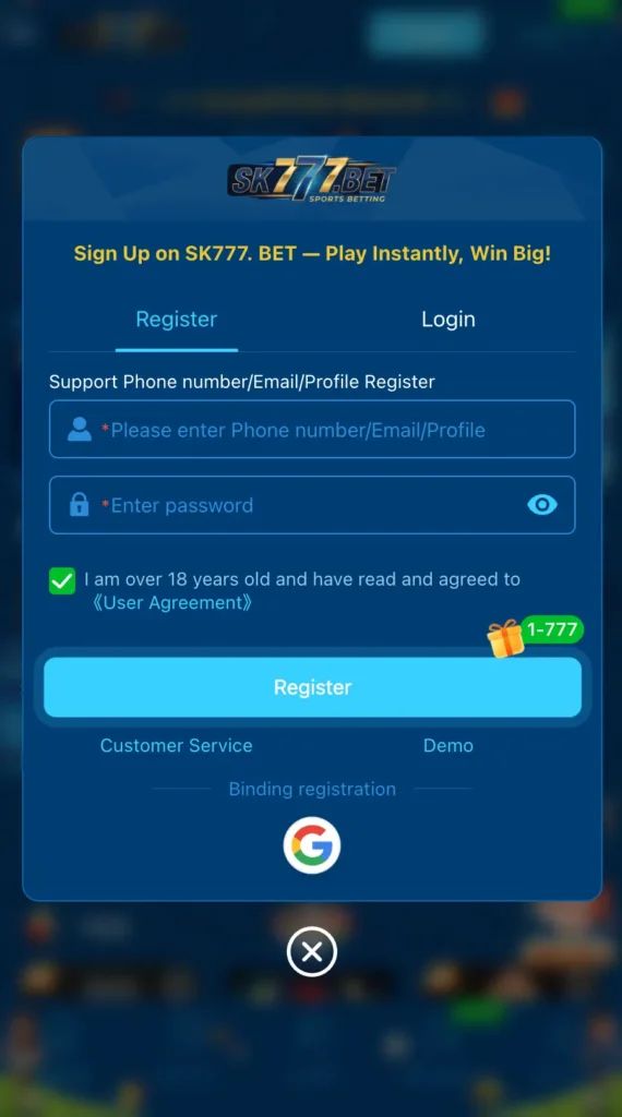F777 Registeration